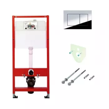 Tece Frame 9400412 com placa de acionamento e vedante para sanita suspensa