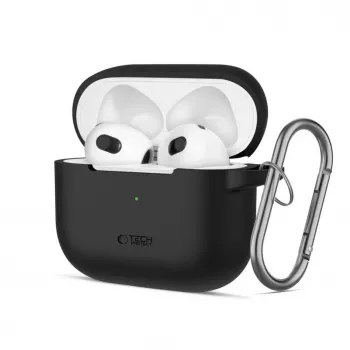 Capa de silicone com gancho Tech-Protect para Apple AirPods 3 preto