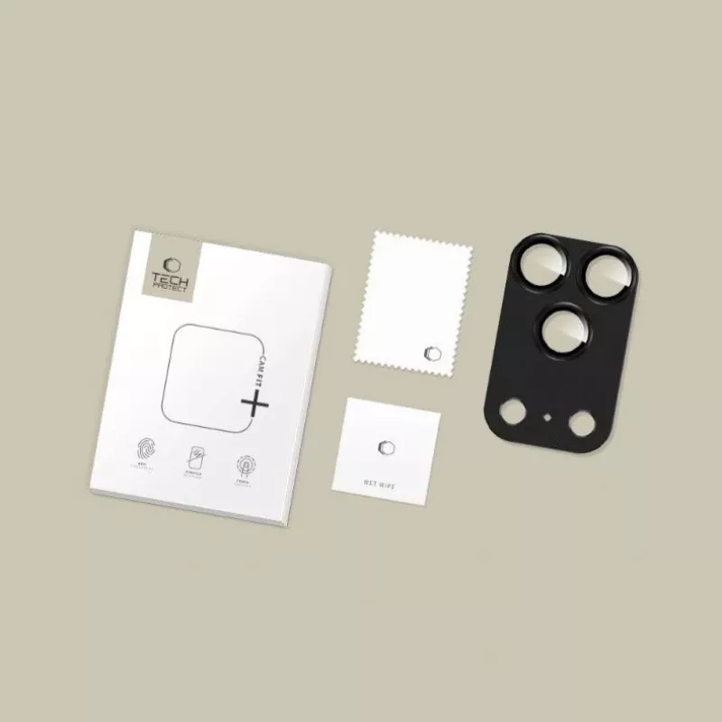 Tech-Protect CamFull Fit Protetor de lente da câmara para Apple iPhone 17 Pro, Preto