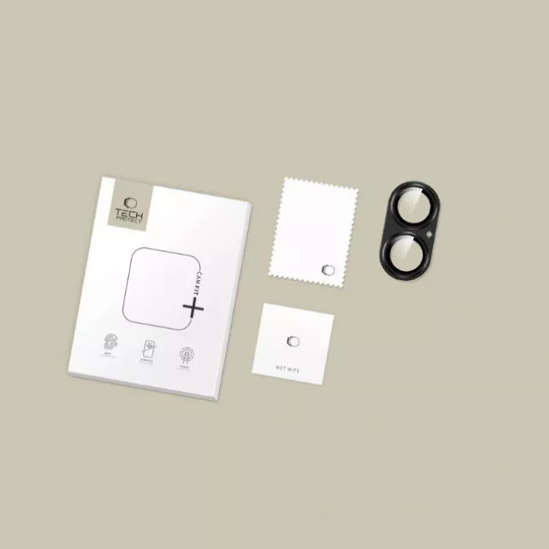 Tech-Protect CamFull Fit+ Protetor de lente da câmara para Apple iPhone 17, Preto