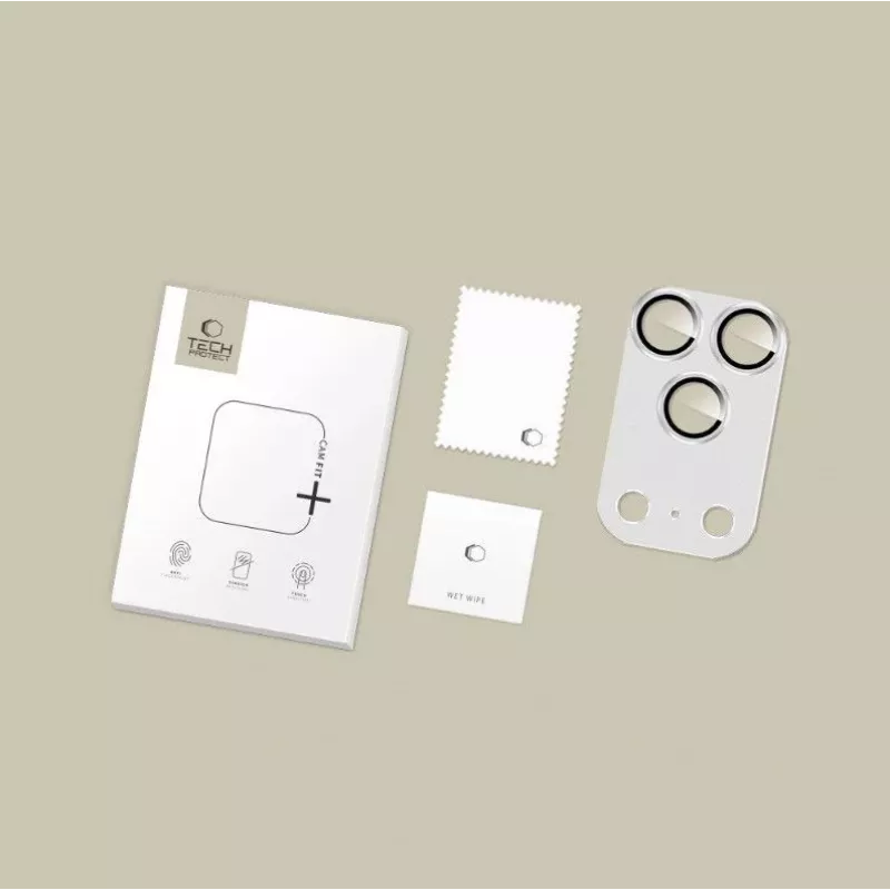 Tech-Protect CamFull Fit protetor de lente da câmara para Apple iPhone 17 Pro Max - prata