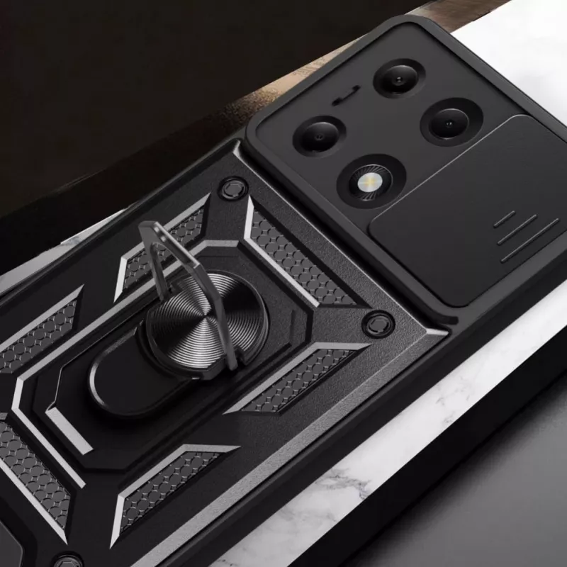 Capa Tech-Protect CamShield Pro para Xiaomi Redmi Note 13 Pro 4G / LTE / Poco M6 Pro 4G / LTE - Preta