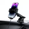 Tech-Protect CM15W-V1 suporte universal de telemóvel para automóvel com carregador Qi de 15W para painel e ventilação - preto