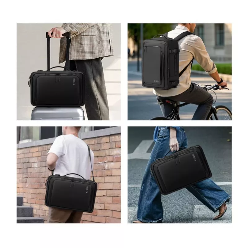Tech-Protect Defender S50 mochila para Ryanair e Wizzair, 20L com compartimento para portátil - preto
