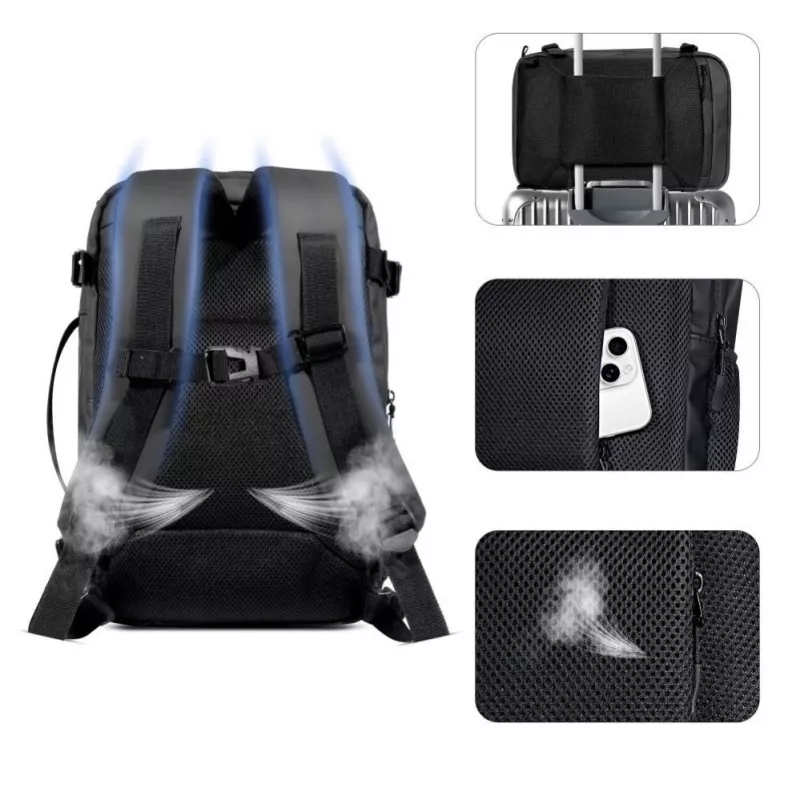 Tech-Protect Defender S50 mochila para Ryanair e Wizzair, 20L com compartimento para portátil - preto