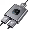 Adaptador hub USB-C Tech-Protect HB07 2-em-1 HDMI 4K 60Hz - cinzento