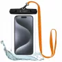 Tech-Protect Capa Híbrida Magmat para Apple iPhone 15 Pro Max, Preto/Laranja, Compatível com MagSafe