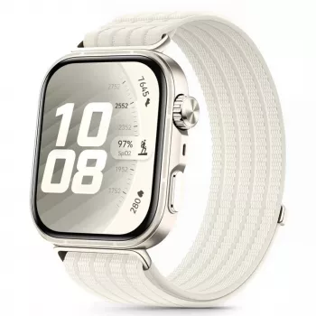 Tech-Protect Bracelete de nylon para Huawei Watch Fit 3 / 4 / 4 Pro / 5 / 5 Pro - branca