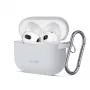 Tech-Protect Capa de silicone com gancho para Apple AirPods 3 - cinzento
