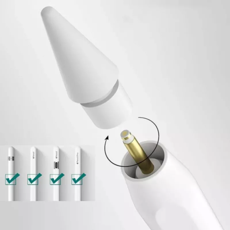 Pontas de stylus Tech-Protect para Apple Pencil pack de 4 - branco