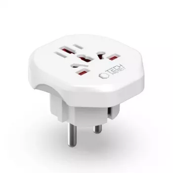 Tech-Protect Adaptador de viagem universal WL-09 de EU branco