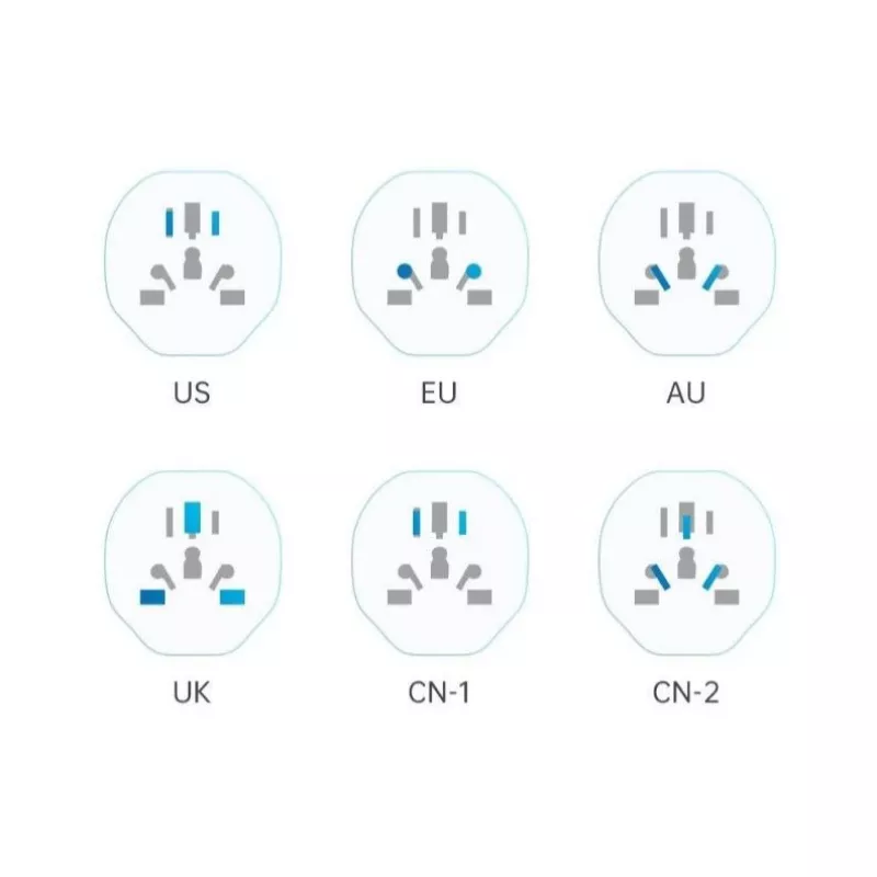 Tech-Protect Adaptador de viagem universal WL-09 de EU branco