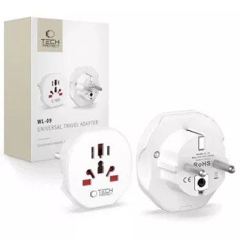 Tech-Protect Adaptador de viagem universal WL-09 de EU branco