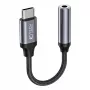 Tech-Protect Adaptador de Áudio USB-C para Mini Jack 3,5 mm (Conector Fêmea) - Preto