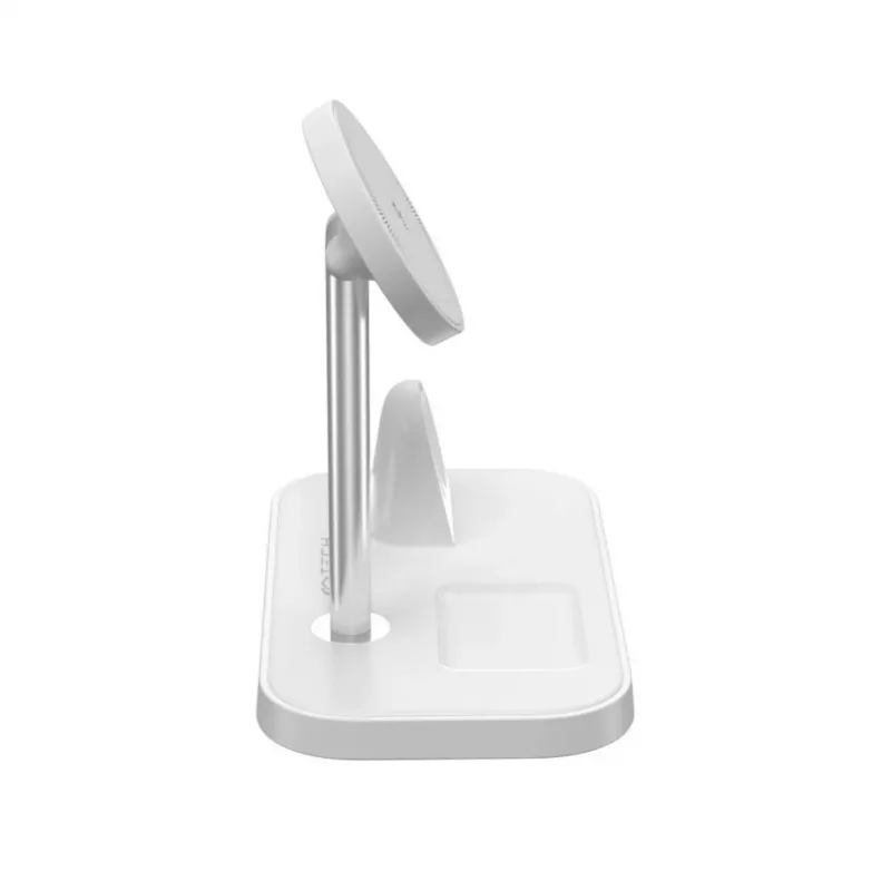 Tech-Protect A22 carregador sem fios magnético MagSafe 3 em 1 QI15W, branco