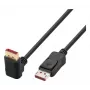 Techly cabo DisplayPort 1.4 M/M 4K@120Hz 1m preto angulado num lado ICOC-DSP-A14-010NT9