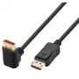 Cabo DisplayPort 1.4 M/M Techly 4K@120Hz 2m Preto Angulado num Lado ICOC-DSP-A14-020NT9