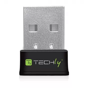 Techly I-WL-USB-600TY adaptador USB Wi-Fi mini dual band MU-MIMO 2dBi 600Mbps preto