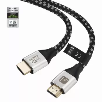 Cabo Techly ICOC-HDMI21-8-020T HDMI 2.1 8K 10K 48Gbps 2m preto entrançado