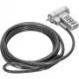 Techly IQ-LOK-17-K Cabo de segurança para portátil com fecho de combinação, 2m aço entrançado