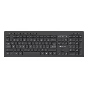 TECHLY Teclado sem fios RF 2,4GHz USB Layout UK Chocolate Preto