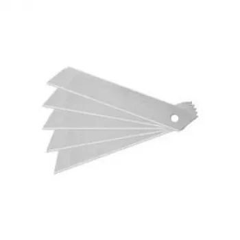 TECLINE Lâminas de corte de 18 mm Lâminas de substituição para facas multifunções e profissionais, pack de 10 (93931)