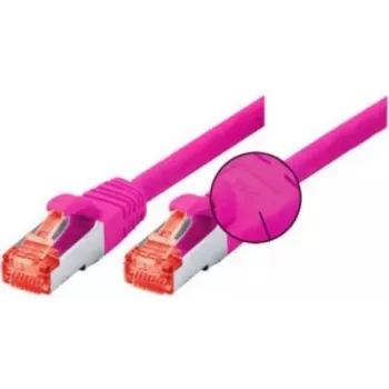 Tecline Cabo de rede Cat6 S/FTP 5 m, ficha RJ-45 para ficha, magenta 71505P