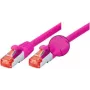 Tecline Cabo de rede Cat6 S/FTP 5 m, ficha RJ-45 para ficha, magenta 71505P