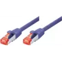 TECLINE Cabo patch Cat 6 S-STP PIMF, violeta, 0,5 m, Slim Bend Protection 71500V
