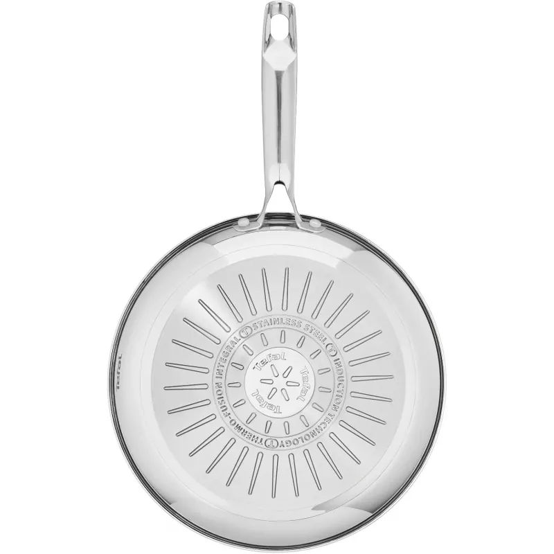 Tefal Duetto+ Frigideira 28 cm, Aço Inoxidável, Revestimento Antiaderente Titanium, Indução - G7320634