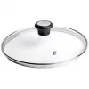 Tefal tampa de vidro Ø30cm – tampa em vidro temperado para utensílios de cozinha com abertura para vapor, rebordo em aço inoxidável, lavável na máquina de lavar louça
