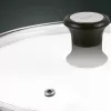 Tefal tampa de vidro Ø30cm – tampa em vidro temperado para utensílios de cozinha com abertura para vapor, rebordo em aço inoxidável, lavável na máquina de lavar louça