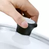 Tefal tampa de vidro Ø30cm – tampa em vidro temperado para utensílios de cozinha com abertura para vapor, rebordo em aço inoxidável, lavável na máquina de lavar louça