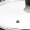 Tefal tampa de vidro Ø30cm – tampa em vidro temperado para utensílios de cozinha com abertura para vapor, rebordo em aço inoxidável, lavável na máquina de lavar louça