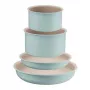 Conjunto de 5 panelas Tefal Ingenio Eucalyptus com pegas removíveis, revestimento antiaderente Titan, compatível com indução, preto/cinzento