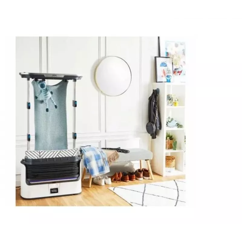 Armário de vapor automático TEFAL YT4050E1, 1800 W, depósito de 2 L, 3 programas, ecrã tátil, dobrável, branco
