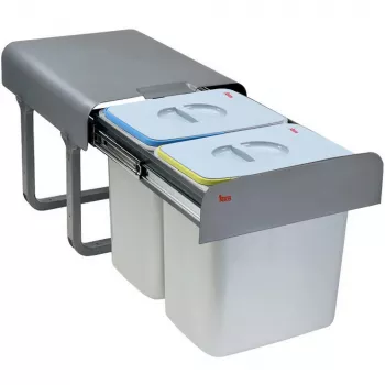 Teka ECO EASY 45 30 L 2 cesto(s) Aço galvanizado cinzento Sistema de balde de resíduos encastrado