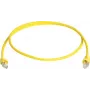 Telegärtner 100008173 Cabo de rede CAT 5e F/UTP RJ45, 0,5 m, amarelo, ignífugo, com proteção anti-dobras