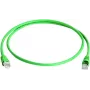 Telegärtner 100008571 Cabo de Patch RJ45, CAT 5e F/UTP, 3,0 m, Verde, Ignífugo, com Proteção Anti-Dobra