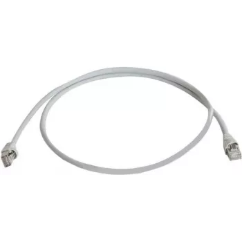 Telegärtner 100008945 Cabo de patch RJ45, CAT 5e F/UTP, 7,5 m, cinzento, ignífugo, com proteção anti-dobras
