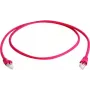 Telegärtner 100009358 CAT 5e F/UTP cabo de patch RJ45, 25 m, vermelho, ignífugo, com proteção anti-dobras