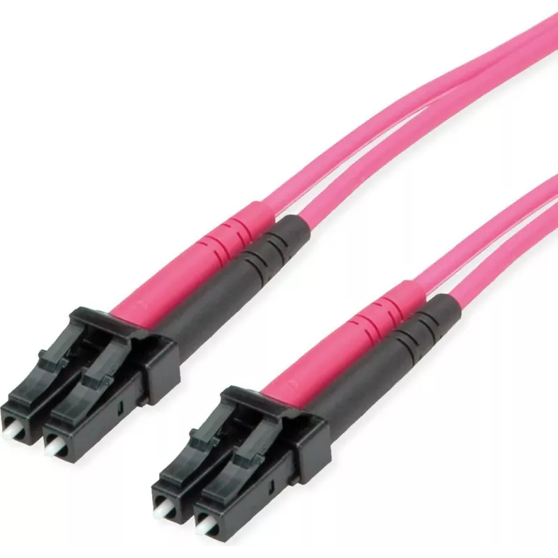 TELEGÄRTNER Cabo de patch de fibra ótica LC para LC OM4 duplex 50/125 multimodo, violeta LSZH 100011512