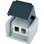 Telegärtner AMJ-SL Tomada de montagem à superfície RJ45 de 2 portas Cat.6A blindada, branco puro