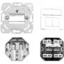 Telegärtner AMJ45 8/8 K UP/50 Tomada de ligação para calha Cat.6+, 2 x RJ-45, blindada, Branco alpino