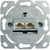 Telegärtner AMJ45 8/8 UP/0 Tomada de rede RJ45 de encastrar, 2 módulos, Cat.6A, blindada, Branco puro J00020A0388
