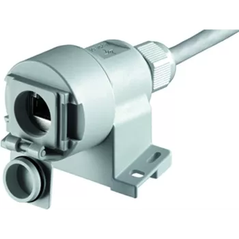 Telegärtner AMJ45 conector fêmea RJ45 categoria 6A, reto, 8P8C, cinzento-claro, IP67