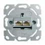 Telegärtner AMJ45 Módulo de ligação de dados, 2 portas RJ45, Cat.6A blindado, 10G, IDC sem ferramentas, caixa de zinco
