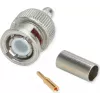 Conector de crimpagem Telegärtner BNC G01 50 Ohm, crimp/crimp, Professional, A0205, para RG-58 C/U, Belden YR23092, UG-1785/U, pack de 5