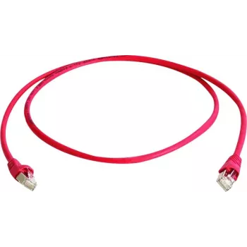 Cabo de rede crossover Telegärtner CAT 6A S/FTP, RJ45, 1 m, vermelho, LSZH L00000A0120