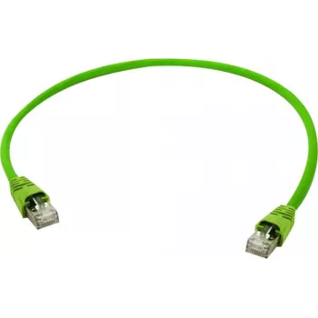 Cabo de rede Telegärtner Cat.7 S/FTP, 1,0 m, verde, 500 MHz, RJ45, 10 Gbps L00000A0149